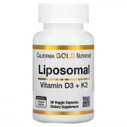 Заказать California Gold Nutrition Liposomal Vitamin D3 + K2 60 вег капс